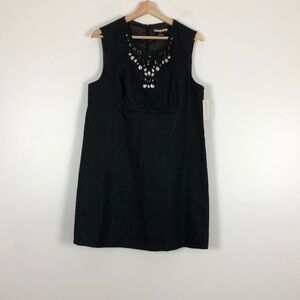 Mac and Jac sleeveless jeweled neck collar lined hidden zip closure dress SZ 14
